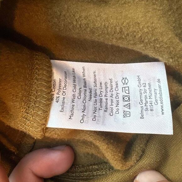 Eddie Bauer Men's Double Knit Crewneck Long Sleeve Shirt Dull Gold L - Picture 4 of 8